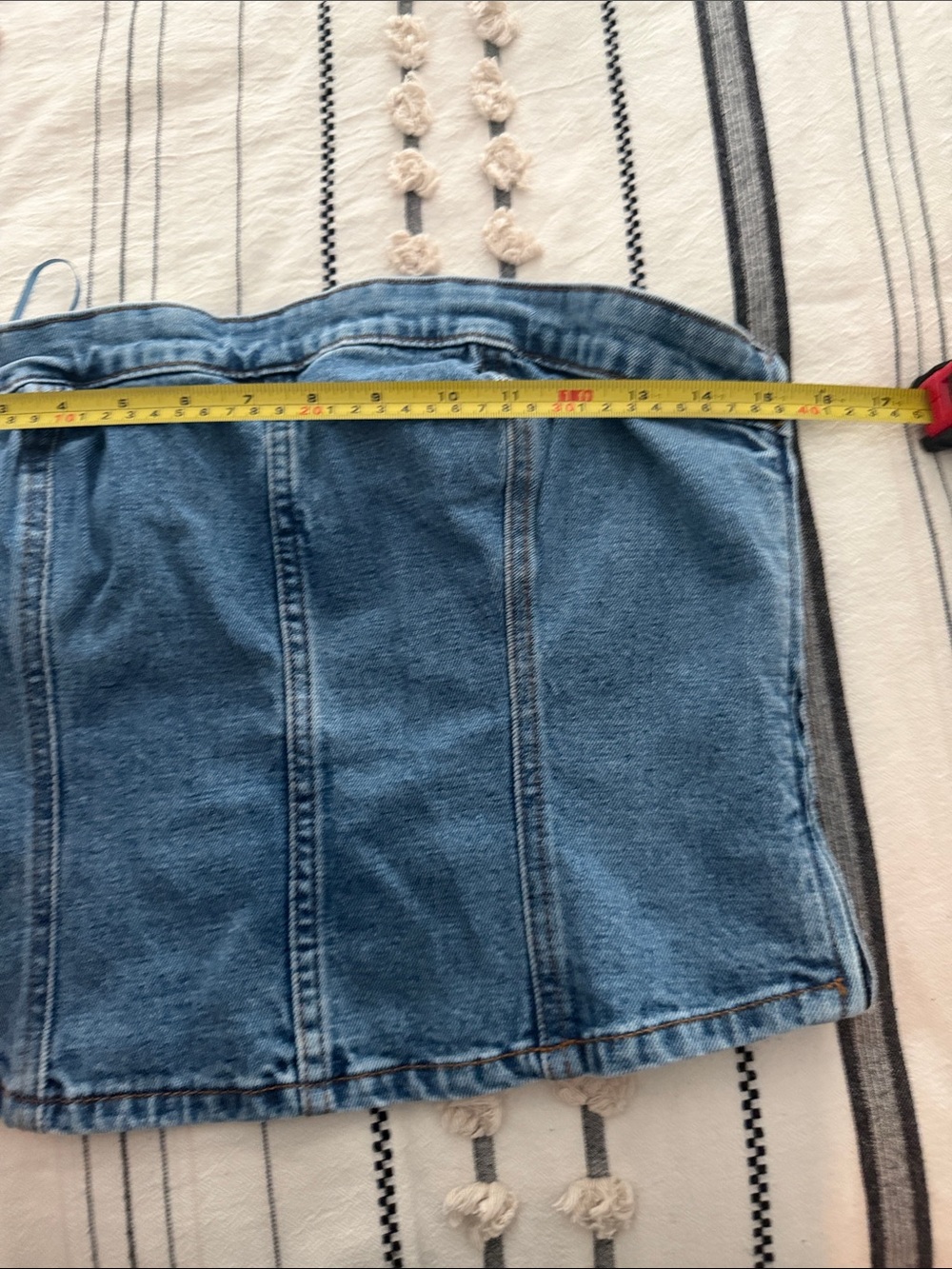 Abercrombie & Fitch Light Blue Denim Tube Top - Picture 4 of 6
